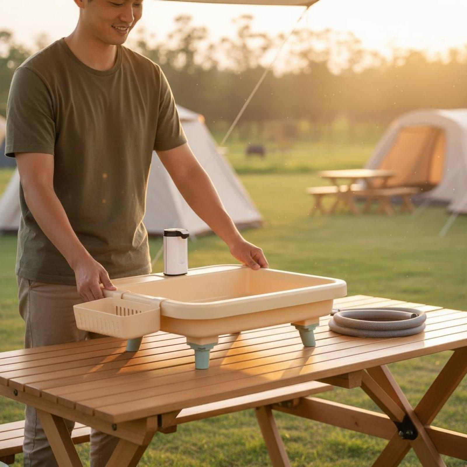 Outdoor Camp - Pia Portátil para Camping com Torneira
