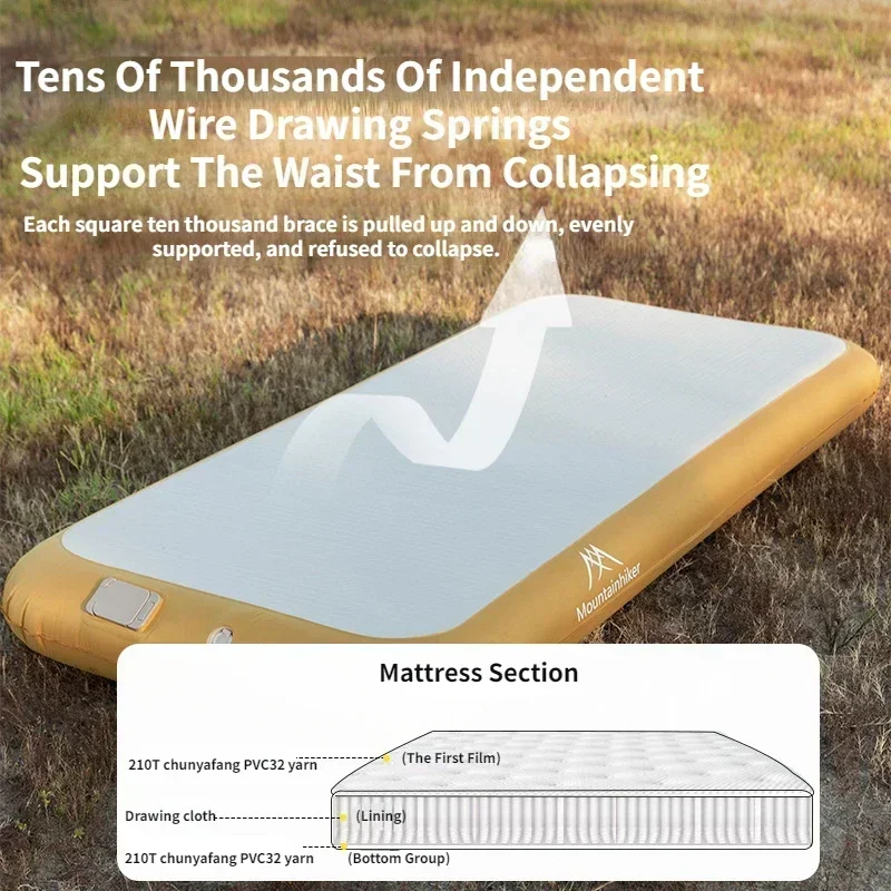 Outdoor Camping Floor Mat - Colchão Inflável Automático para 2 Pessoas