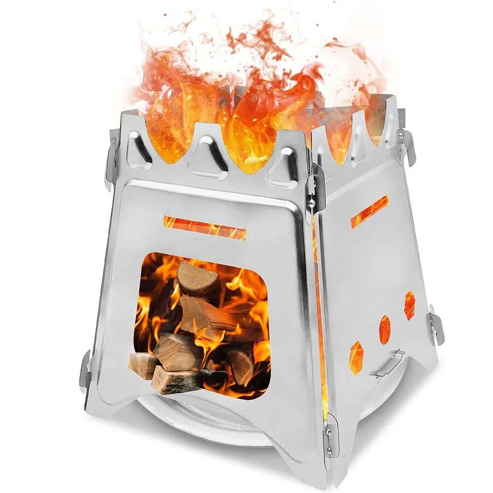 Outdoor Camping Stove Wood - Fogão a lenha de acampamento portátil,