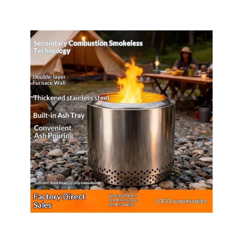 Outdoor Camping Fire Pit - Fogueira Portátil de Aço Inoxidável à