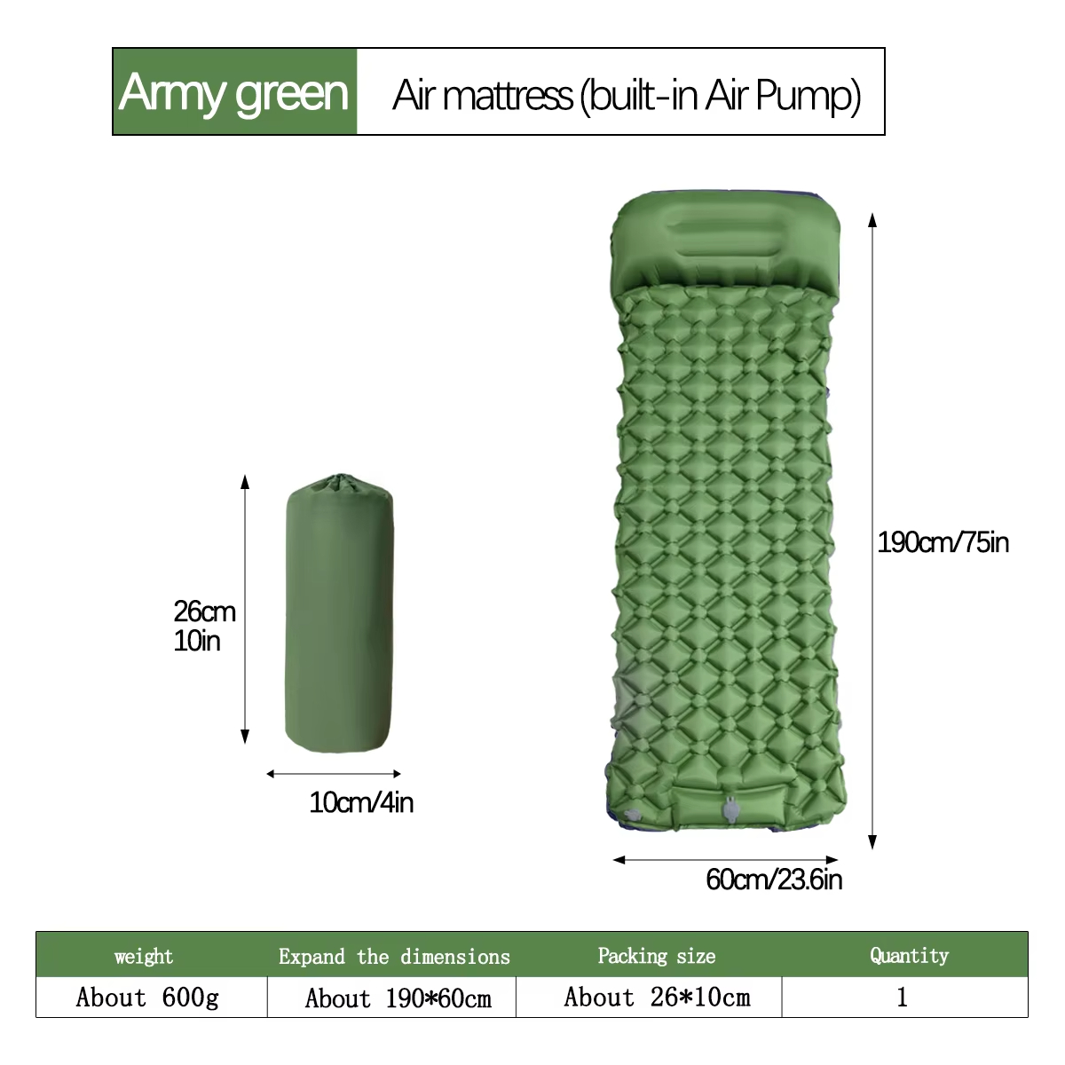 190*60cm acampamento ao ar liv - Outdoor Camp avaliação e preço