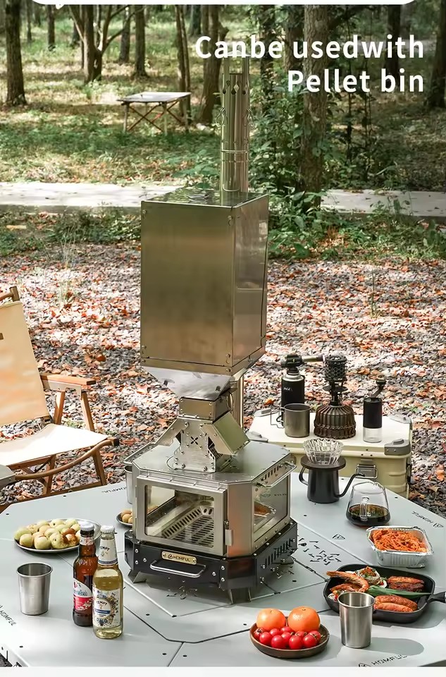 Fogão Portátil a Lenha HOMFUL  - Outdoor Camping Stove Wood avaliação e preço
