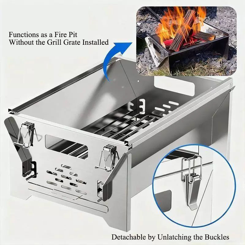 Churrasqueira Flip Style 2 em  - Outdoor Camping Fire Pit avaliação e preço