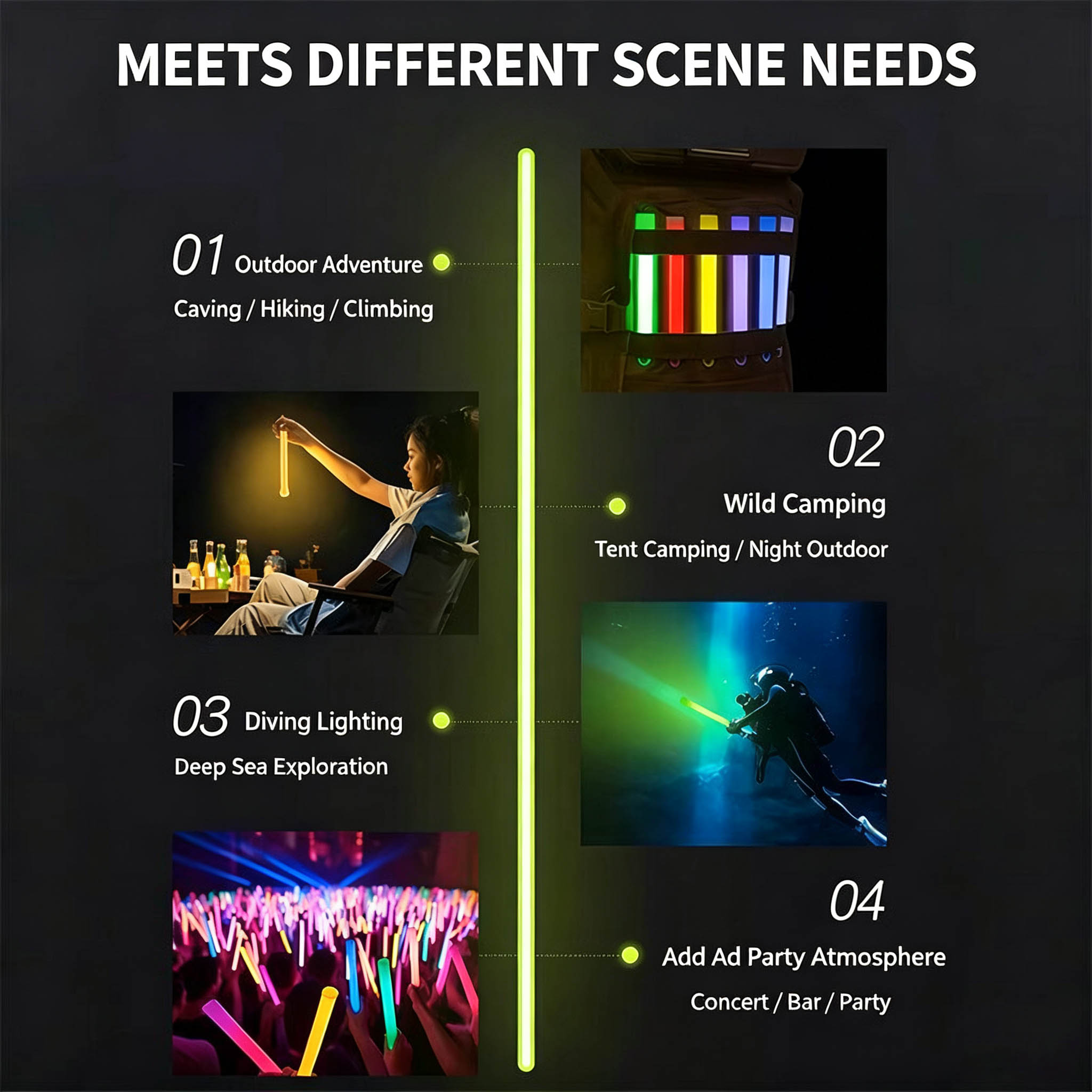 Bastões Táticos de 6 Polegadas - Glow Sticks Survival avaliação e preço