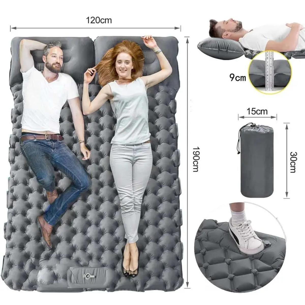 Colchão Inflável Individual e  - Outdoor Camping Floor Mat avaliação e preço