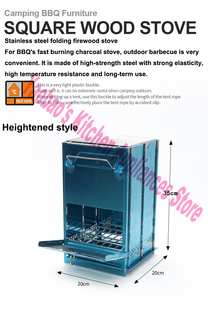 Fogão a Lenha Portátil Desmont - Outdoor Camping Stove Wood avaliação e preço