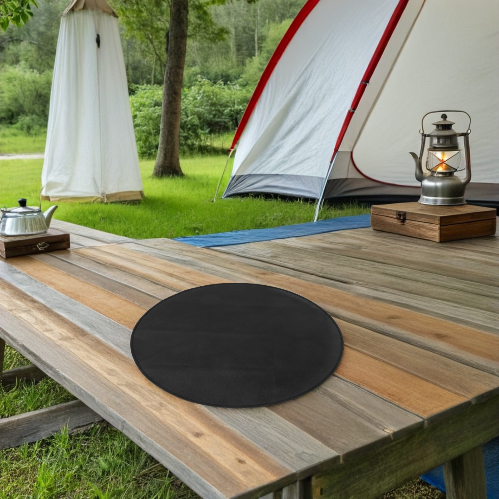 Tapete Redondo à Prova de Fogo - Outdoor Camping Floor Mat avaliação e preço
